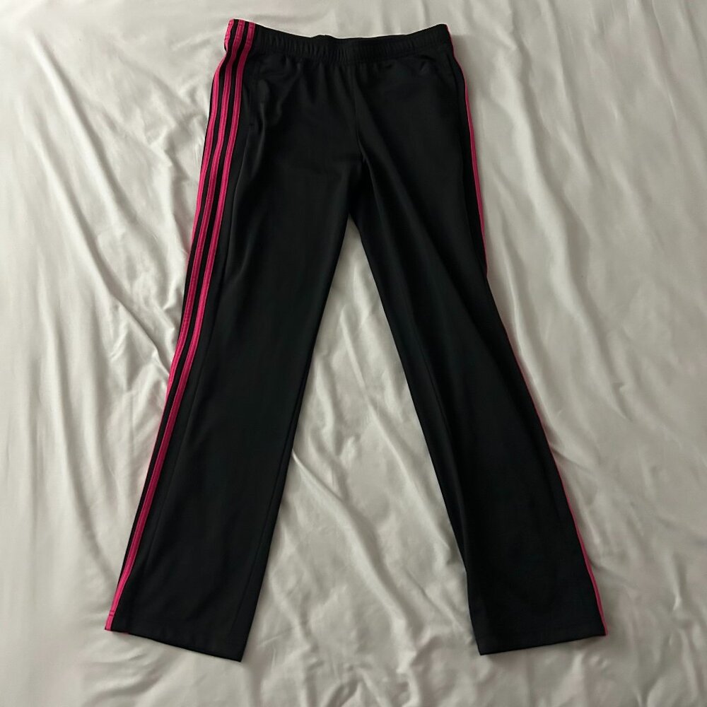 Pink and Black Adidas Track Pants